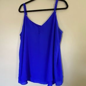 Torrid Plus Size Neon Blue Swing Tank